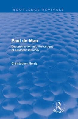 Tapa de Paul de Man Routledge Revivals