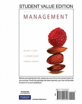Tapa de Management Student Value Edition