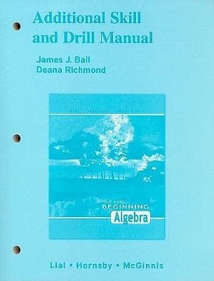 Tapa de Additional Skill and Drill Manual for Beginning Algebra