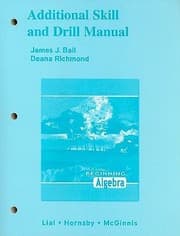 Tapa de Additional Skill and Drill Manual for Beginning Algebra