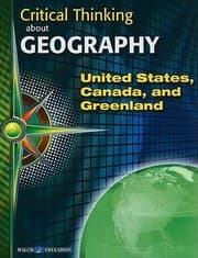 Tapa de Critical Thinking About Geography United States Canada Greenland