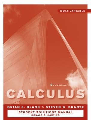 Tapa de Student Solutions Manual For Calculus Multivariable 2nd Edition By Brian E Blank Steven G Krantz