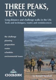 Tapa de Three Peaks Ten Tors Longdistance And Challenge Walks In The Uk Tools And Techniques Routes And Reminiscences