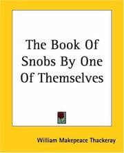 Tapa de The Book Of Snobs By One Of Themselves