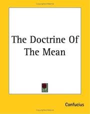 Tapa de The Doctrine Of The Mean