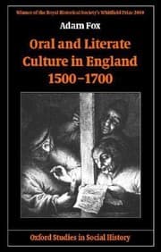 Tapa de Oral And Literate Culture In England 15001700