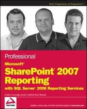 Tapa de Professional Microsoft Sharepoint Server 2007 Reporting With Sql Server 2008 Reporting Services