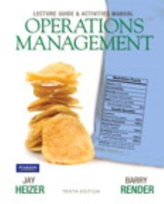Tapa de Operations Management Lecture Guide Activities Manual