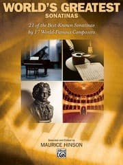 Tapa de Worlds Greatest Piano Sonatinas
            
                Alfred Masterwork Edition Worlds Greatest