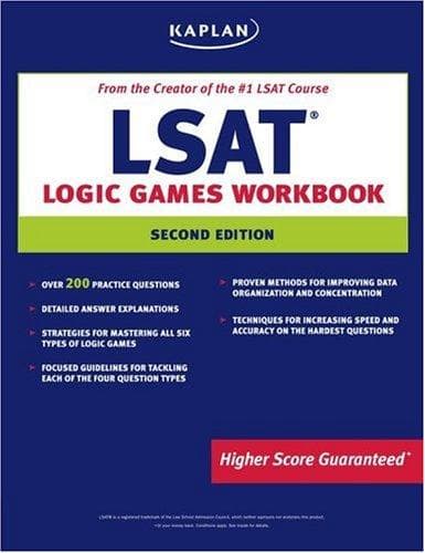 Tapa de Kaplan LSAT Logic Games Workbook