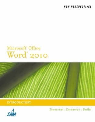 Tapa de New Perspectives On Microsoft Word 2010 Introductory