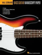 Tapa de Bass Guitar Manuscript Paper
