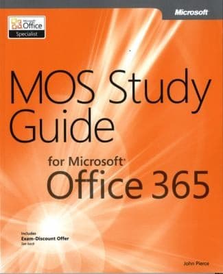 Tapa de Mos Study Guide For Microsoft Office 365