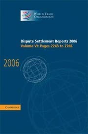 Tapa de Dispute Settlement Reports 2006