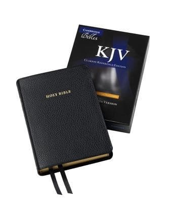 Tapa de Holy Bible King James Version Black Calfskin Single Column Split Reference Bible