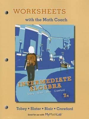 Tapa de Intermediate Algebra Worksheets With The Math Coach