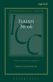 Tapa de A Critical And Exegetical Commentary On Isaiah 5666