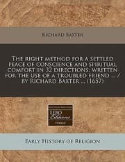 Tapa de The Right Method for a Settled Peace of Conscience and Spiritual Comfort in 32 Directions