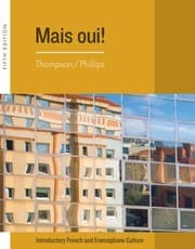 Tapa de Student Activities Manual for ThompsonPhillips Mais Oui 5th