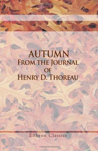 Tapa de Autumn. From the Journal of Henry D. Thoreau