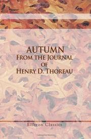 Tapa de Autumn. From the Journal of Henry D. Thoreau