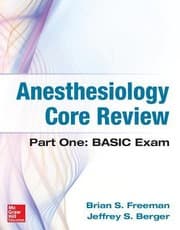 Tapa de Anesthesiology Core Review