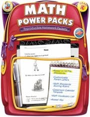 Tapa de Math Power Packs Grade K Reproducible Homework Packets