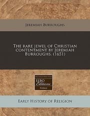 Tapa de Rare Jewel Of Christian Contentment By Jeremiah Burroughs