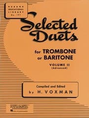 Tapa de Selected Duets for Trombone or Baritone Volume II Advanced
            
                Rubank Educational Library