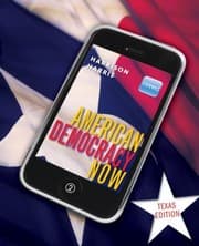 Tapa de American Democracy Now Texas Edition Connect Plus American Government W Learnsmart