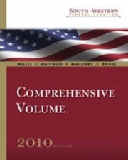 Tapa de Southwestern Federal Taxation 2010 Comprehensive Volume