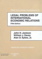 Tapa de 2008 Documents Supplement To Legal Problems Of International Economic Relations