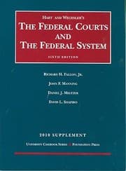 Tapa de Hart Wechslers The Federal Courts The Federal System 2010 Supplement