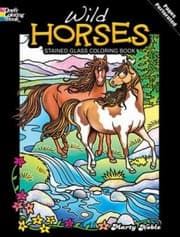 Tapa de Wild Horses Stained Glass Coloring Book