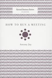 Tapa de How to Run a Meeting
            
                Harvard Business Review Classics