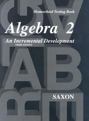 Tapa de Homeschool Testing Book For Algebra 2