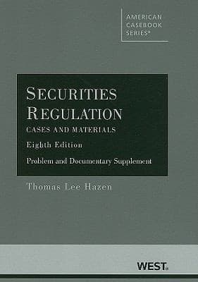 Tapa de Securities Regulation Caes And Materials