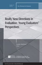 Tapa de Really New Directions In Evaluation Young Evaluators Perspectives