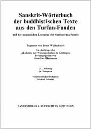 Tapa de Sanskritwrterbuch Der Buddhistischen Text Aus Den Turfanfunden Und Der Kanonischen Literatur Der Saravstivdaschule Begonnen Von Ernst Waldschmidt Im Auftrage Der Wissenschaften Zu Gttingen 21lieferung Ya