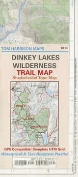 Tapa de Dinkey Lakes Wilderness Trail Map Shadedrelief Topo Map