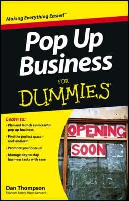 Tapa de Popup Business For Dummies