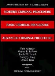 Tapa de 2008 Supplement To Twelfth Editions Modern Criminal Procedure Basic Criminal Procedure And Advanced Criminal Procedure