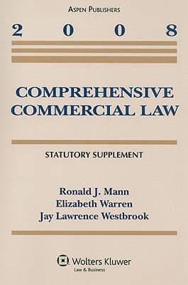Tapa de Comprehesive Commercial Law 2008 Supplement