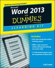 Tapa de Word 2013 Elearning Kit For Dummies