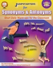Tapa de Jumpstarters For Synonyms Antonyms