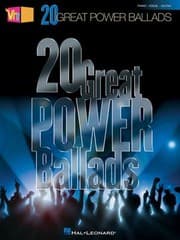 Tapa de 20 Great Power Ballads Piano Vocal Guitar