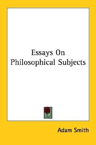 Tapa de Essays On Philosophical Subjects