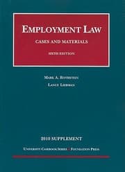 Tapa de Employment Law Cases And Materials 2010 Supplement