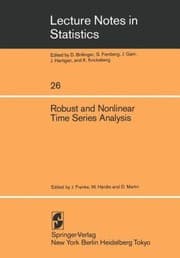 Tapa de Robust And Nonlinear Time Series Analysis