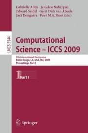 Tapa de Computational Science Iccs 2009 9th International Conference Baton Rouge La Usa May 2527 2009 Proceedings